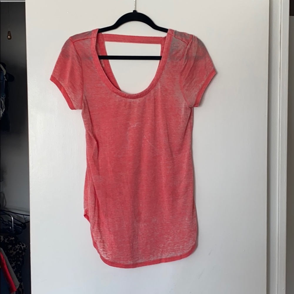 Pink Burnout Tshirt. Comfy w cute back.